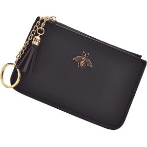 New Coin Purse Change Wallet Pouch Card Holder Clutch Key Chain Ring Tassel Zip